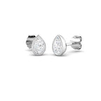 9ct White Gold Pear Lab Grown Diamond Earrings 1
