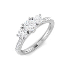 9ct White Gold Round Lab Grown Diamond Ring 1