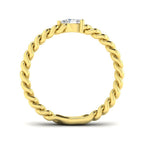 9ct Yellow Gold Pear Lab Grown Diamond Ring 2