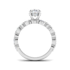 Platinum Marquise and Oval Lab Grown Diamond Ring 2