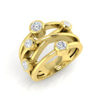 9ct Yellow Gold Round Lab Grown Diamond Ring 1