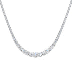 9ct White Gold Round Lab Grown Diamond Necklace 1