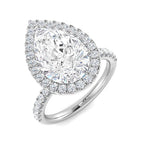 Platinum Pear Lab Grown Diamond Ring 1