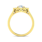 9ct Yellow Gold Cushion Diamond Ring 2