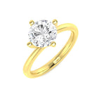 9ct Yellow Gold Round Lab Grown Diamond Ring 1