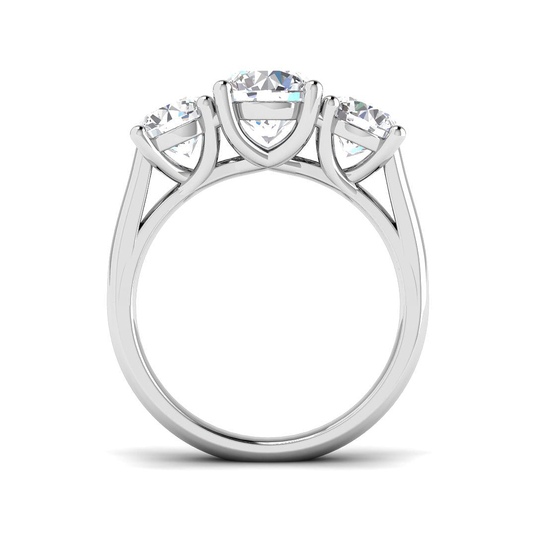 9ct White Gold Round Lab Grown Diamond Ring 2