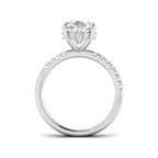 9ct White Gold Oval Lab Grown Diamond Ring 2