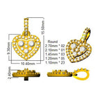 9ct White Gold Round Lab Grown Diamond Pendant 2