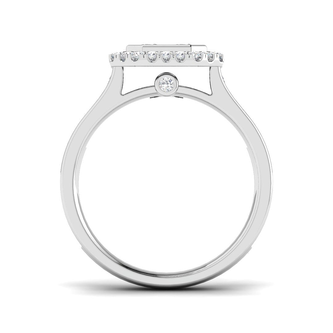 9ct White Gold Round Lab Grown Diamond Ring 2