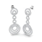 9ct White Gold Round Lab Grown Diamond Earrings 1