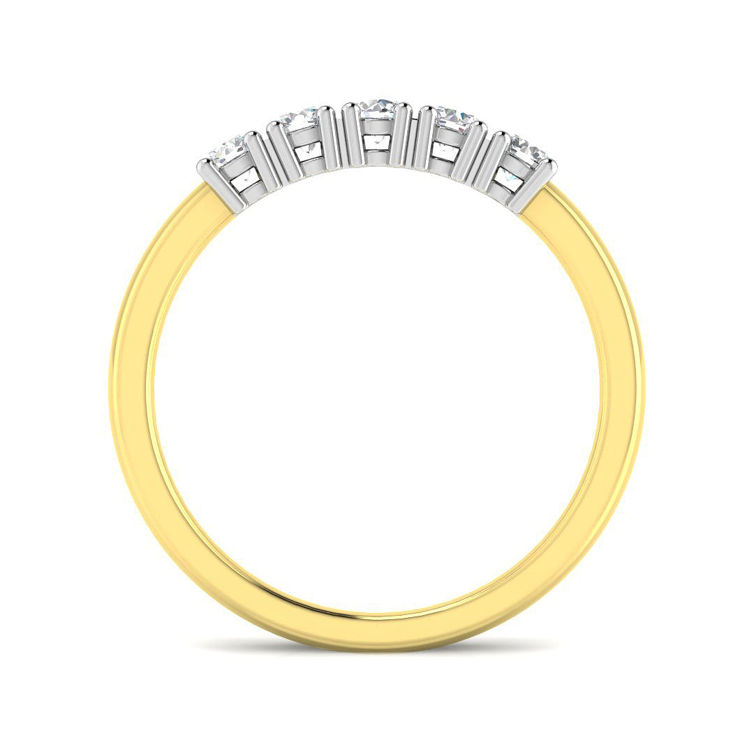 9ct Two Tone Round Diamond Ring 2