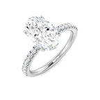 9ct White Gold Oval Lab Grown Diamond Ring 1