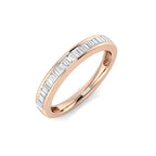 18ct Rose Gold Baguette Diamond Ring 1