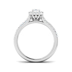 9ct White Gold Emerald Cut Lab Grown Diamond Ring 2