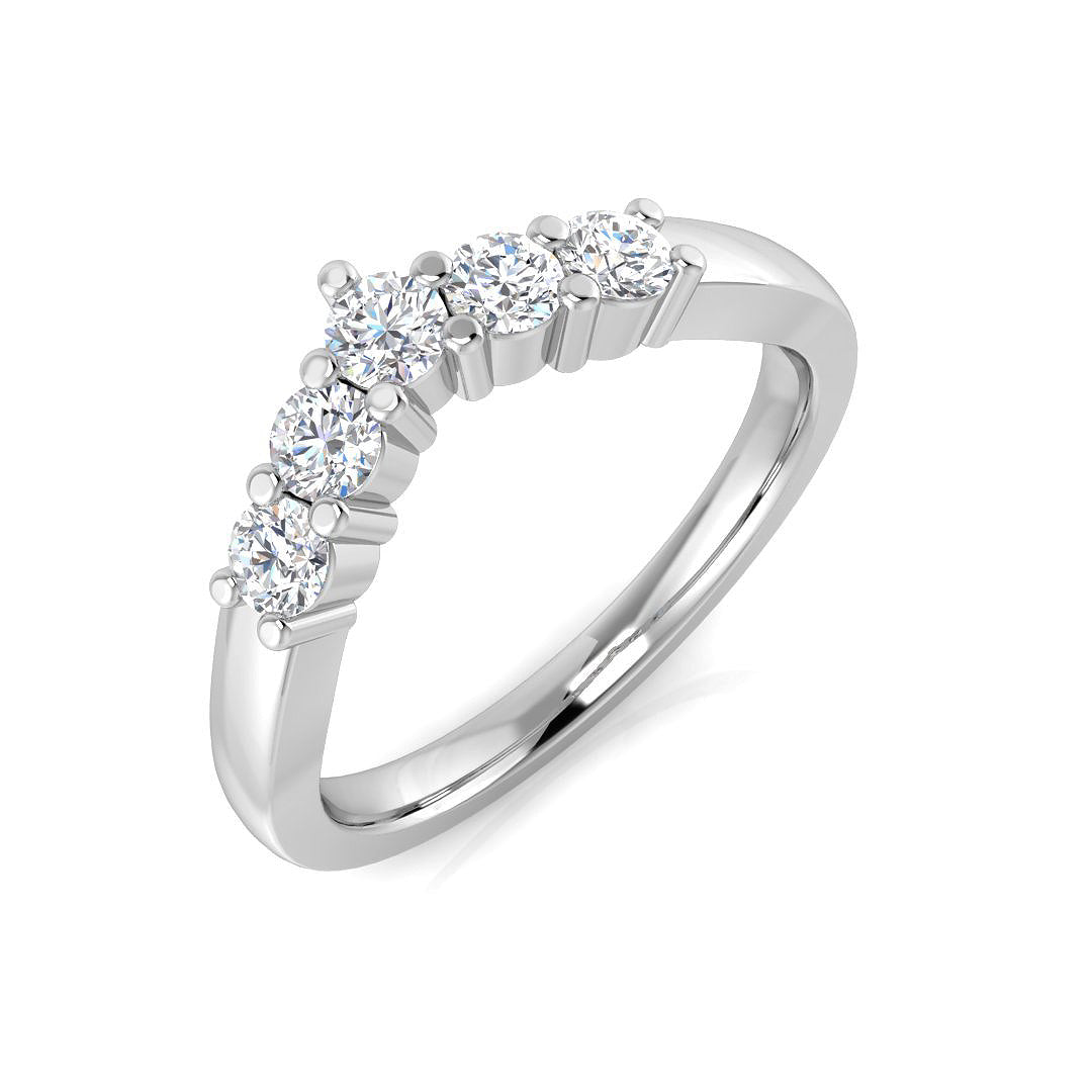 Platinum Round Lab Grown Diamond Ring 1