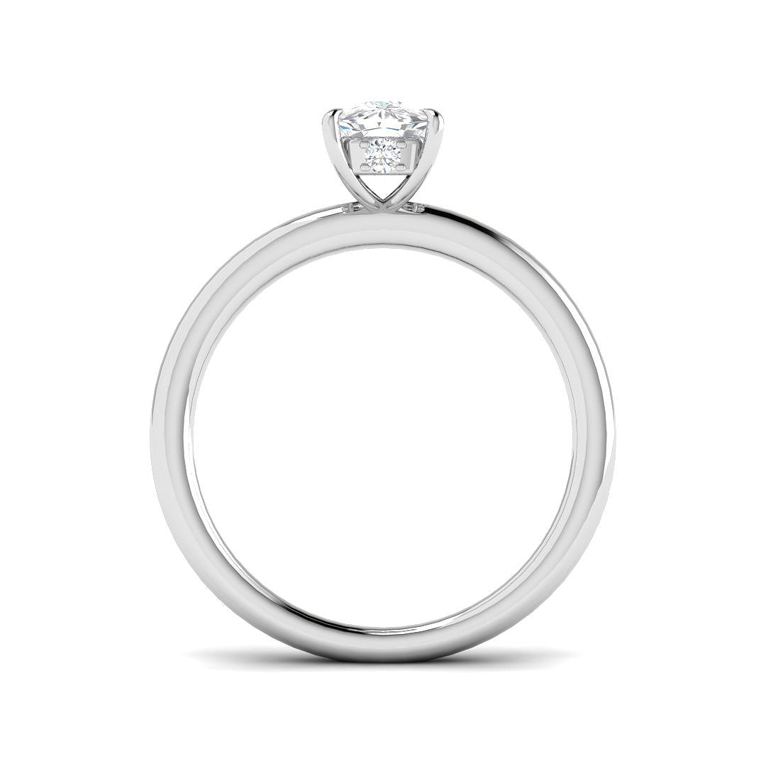 Platinum Cushion Lab Grown Diamond Ring 2