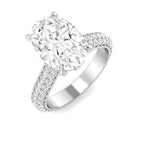 9ct White Gold Oval Lab Grown Diamond Ring 1