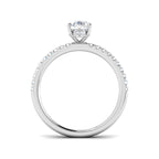 Platinum Oval Lab Grown Diamond Ring 2