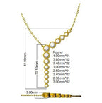 9ct Yellow Gold Round Lab Grown Diamond Necklace 2