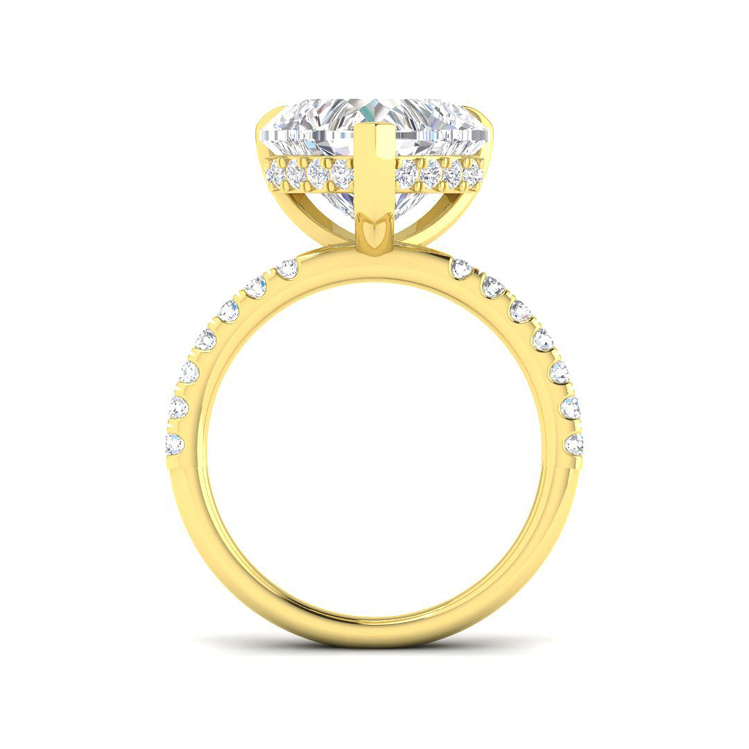 9ct Yellow Gold Heart Lab Grown Diamond Ring 2