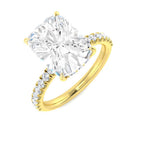 18ct Yellow Gold Cushion Lab Grown Diamond Ring 1