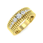 9ct Yellow Gold Round Lab Grown Diamond Ring 1
