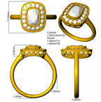 9ct Yellow Gold Cushion Cvd Old Cut Ring 3