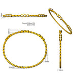 9ct Yellow Gold Round Lab Grown Diamond Bangle 2