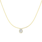 9ct Yellow Gold Pear Lab Grown Diamond Necklace 1