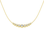 9ct Yellow Gold Round Lab Grown Diamond Necklace 1