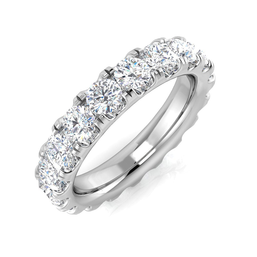 9ct White Gold Round Lab Grown Diamond Ring 1