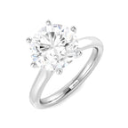 9ct White Gold Round Lab Grown Diamond Ring 1