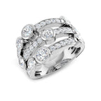 9ct White Gold Round Lab Grown Diamond Ring 1