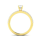 9ct Yellow Gold Emerald Cut Lab Grown Diamond Ring 2