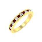 9ct Yellow Gold Round Ruby and Diamond Ring 1