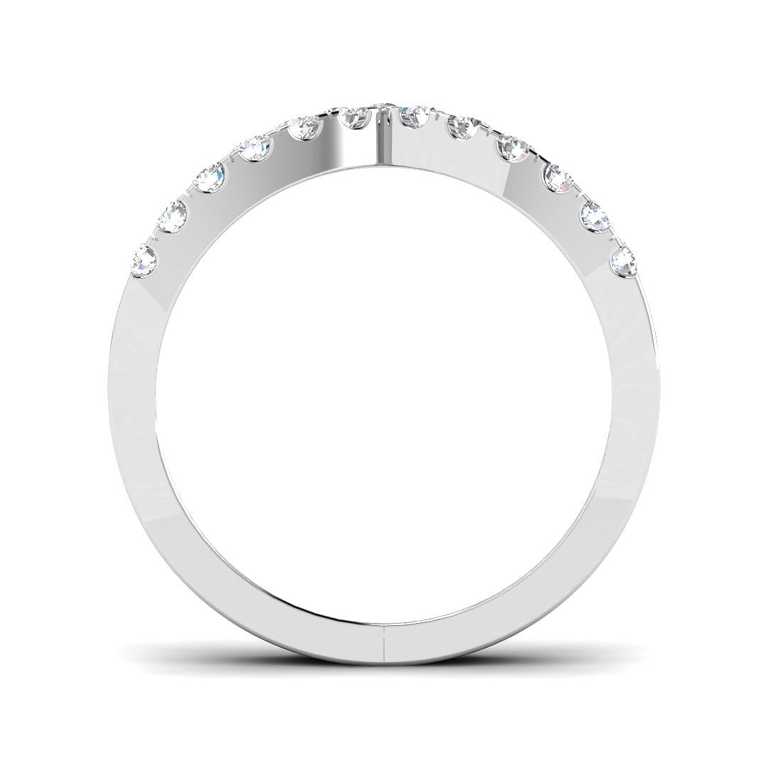 9ct White Gold Round Lab Grown Diamond Ring 2