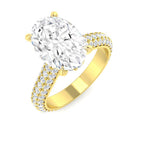 9ct Yellow Gold Oval Lab Grown Diamond Ring 1