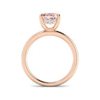 9ct Rose Gold Radiant Lab Grown Diamond and Lab Pink Diamond Ring 2