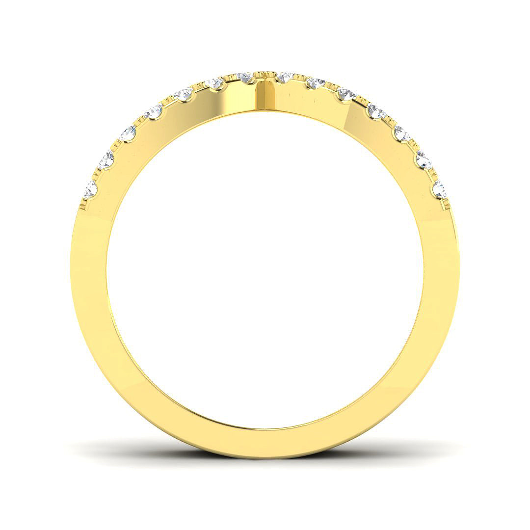 9ct Yellow Gold Round Lab Grown Diamond Ring 2