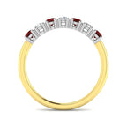 9ct Two Tone Round Ruby and Diamond Ring 2