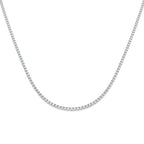 9ct White Gold Round Lab Grown Diamond Necklace 1