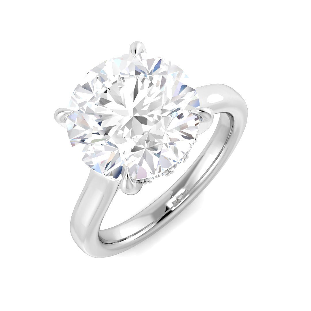 Platinum Round Lab Grown Diamond Ring 1
