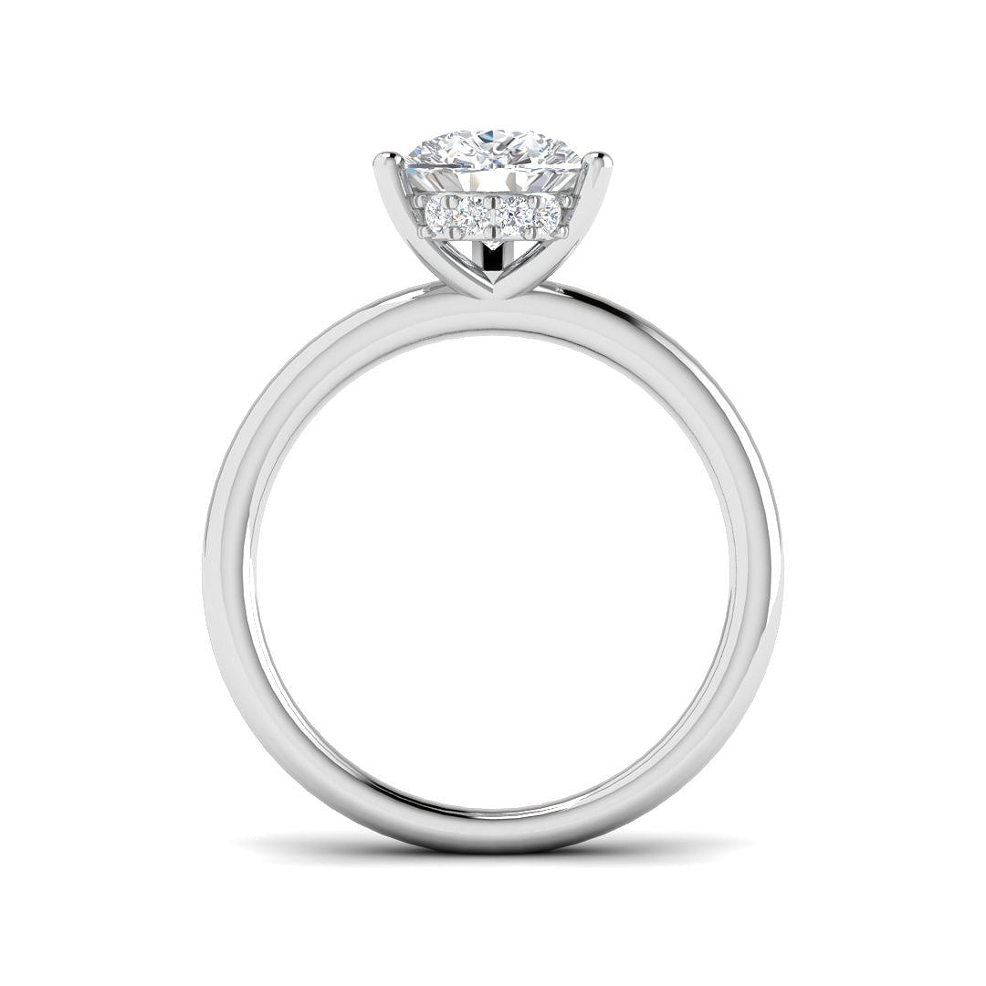 Platinum Pear Lab Grown Diamond Ring 2