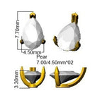 9ct Yellow Gold Pear Lab Grown Diamond Earrings 2