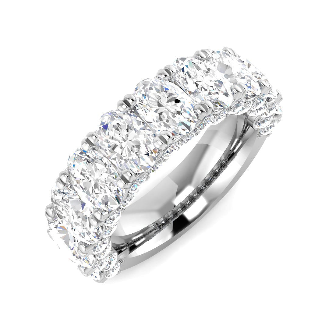 9ct White Gold Oval Lab Grown Diamond Ring 1