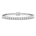 9ct White Gold Round Lab Grown Diamond Bracelet 1
