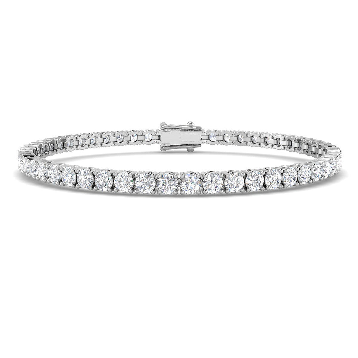 9ct White Gold Round Lab Grown Diamond Bracelet 1