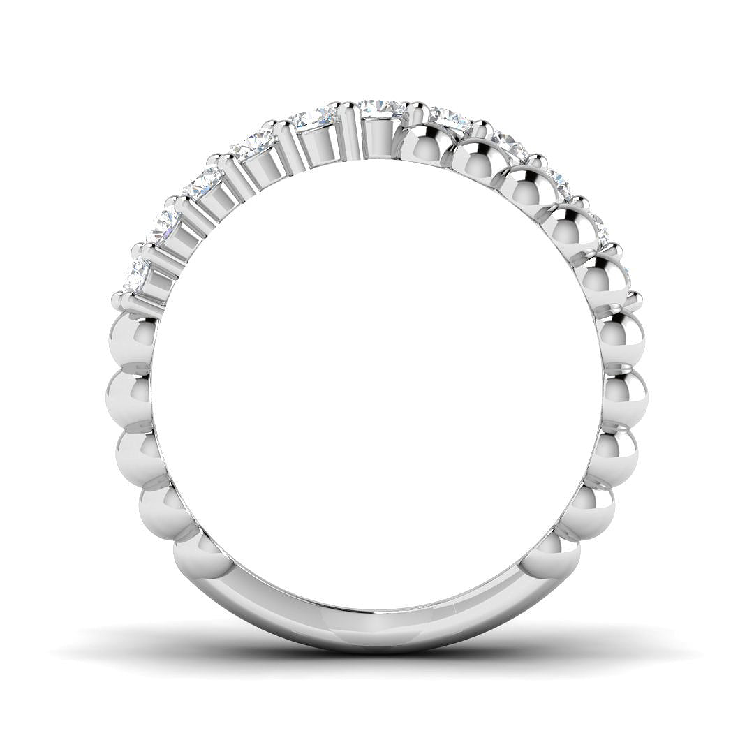 9ct White Gold Round Lab Grown Diamond Ring 2