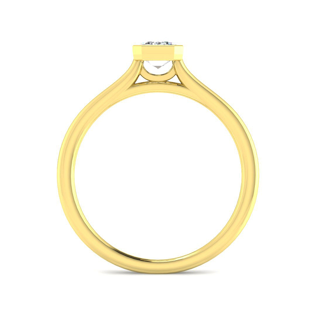 9ct Yellow Gold Radiant Lab Grown Diamond Ring 2