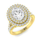 9ct Yellow Gold Oval Lab Grown Diamond Ring 1